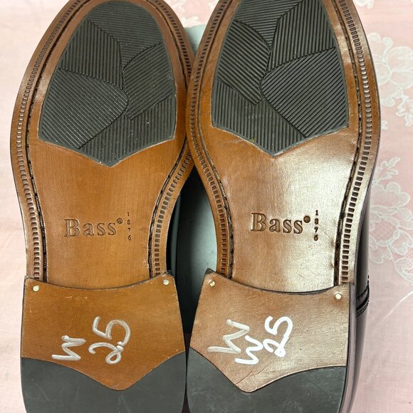 NEW-Bass-Men.s-1867001-SNIDER-Black leather Dress shoes.Sz-8.5M.Brazil. main image 11